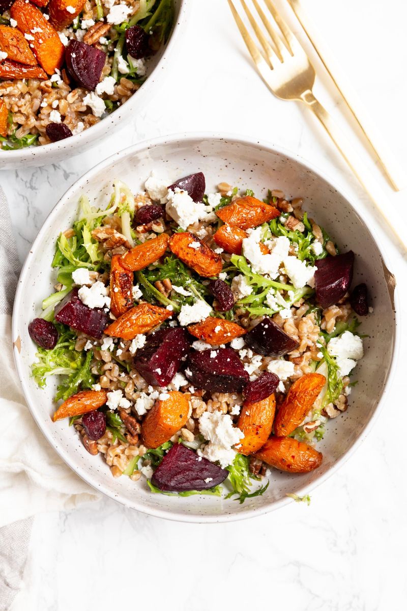 Farro and Roasted Veggie Salad