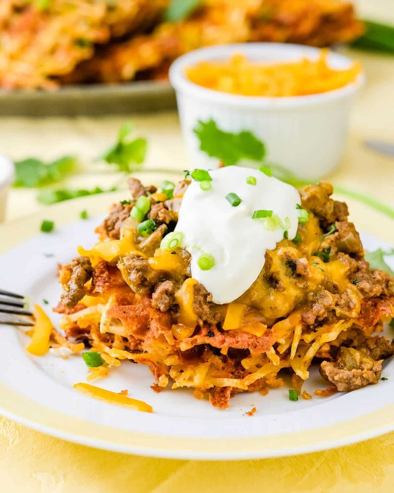 Carne Asada Hashbrown Bake