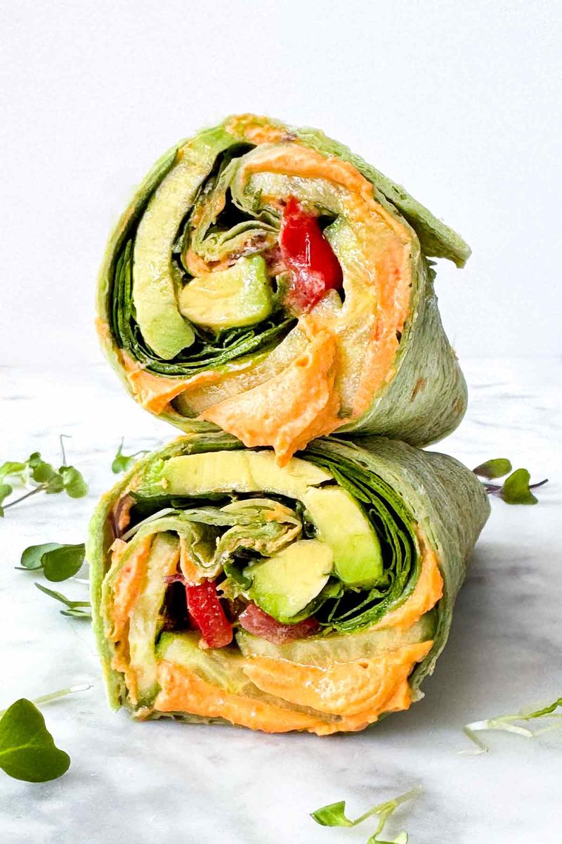 Grilled Veggie and Hummus Wraps