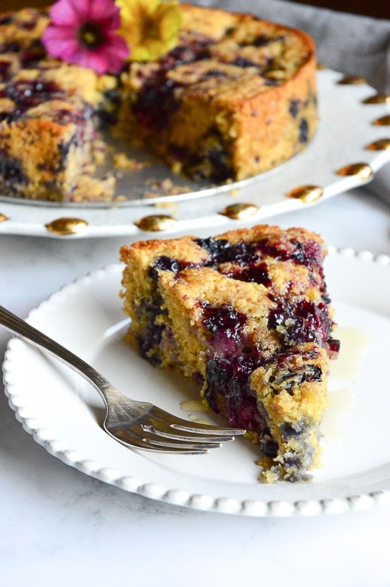 Blackberry Cornmeal Cake