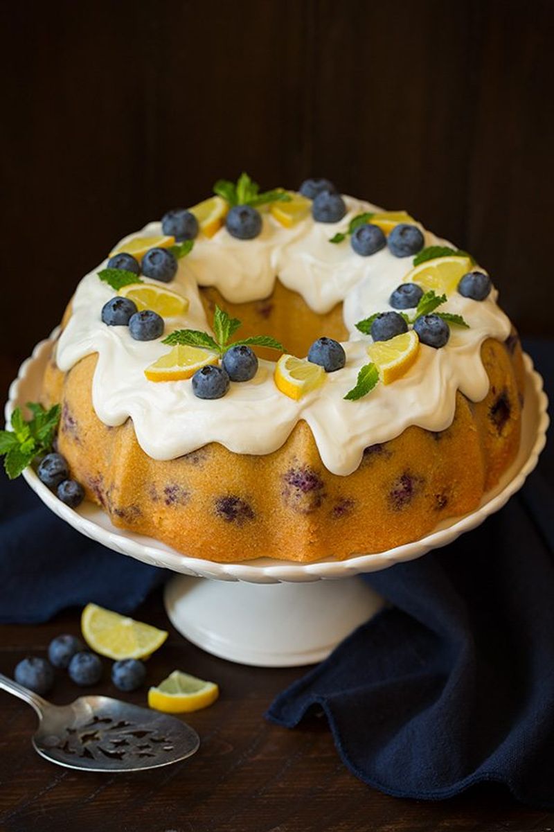 Lemon with Blueberry Glaze