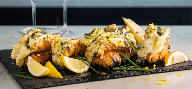 Grilled Lobster Tails with Herb Butter