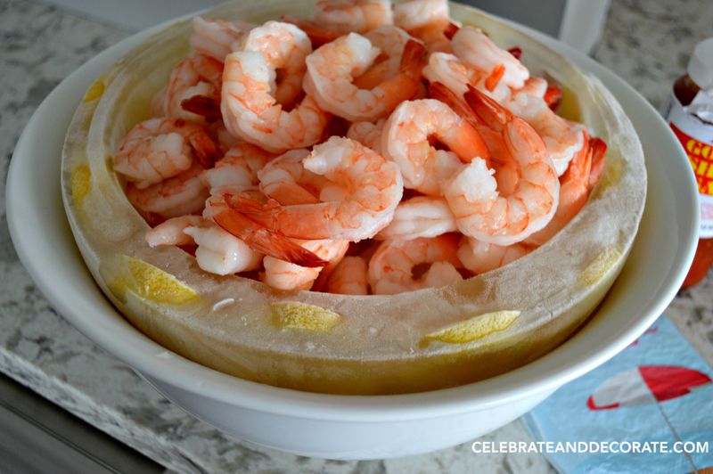 Shrimp Cocktail in Ice Bowls