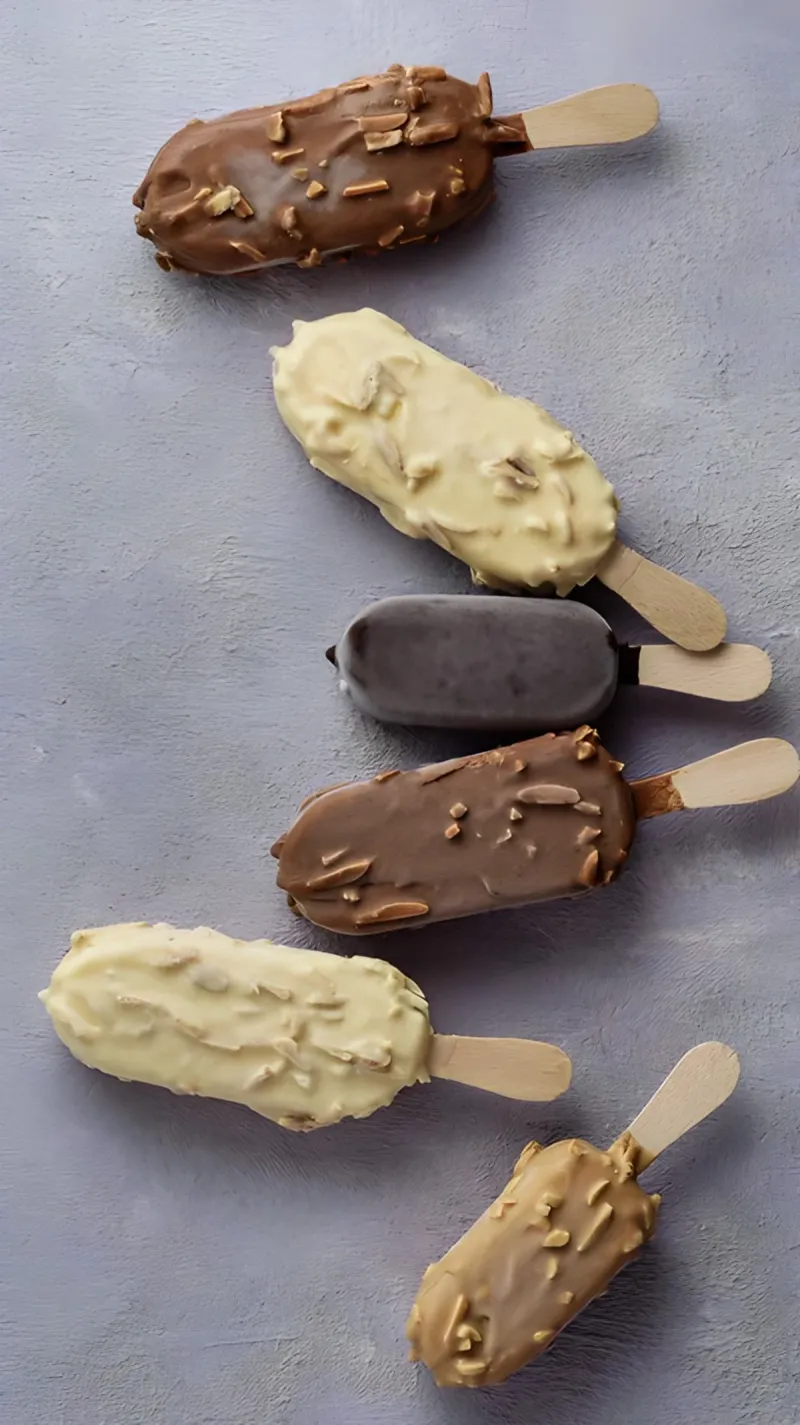 Hand-Dipped Ice Cream Bar (with Almonds)