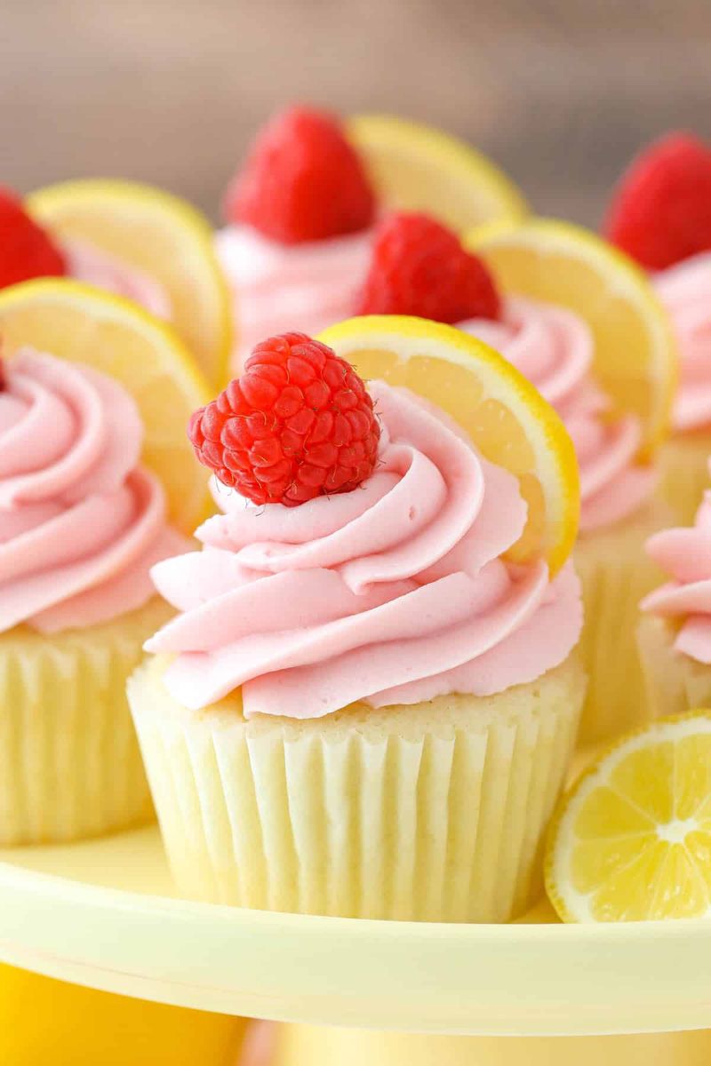 Lemon Raspberry Swirl Cupcakes