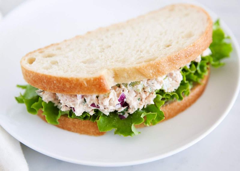 Tuna Salad with Mayo on White Bread