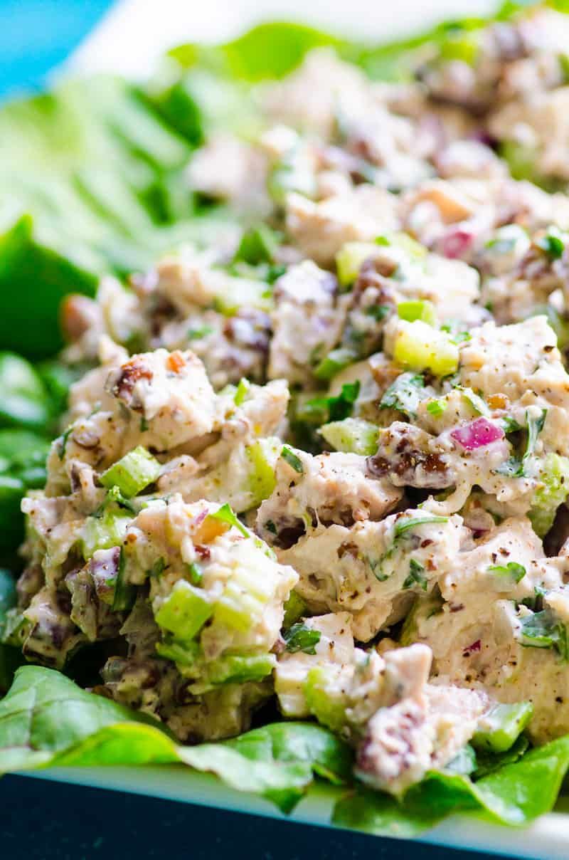 Chicken Salad with Olive Oil Mayo and Crunchy Veggies