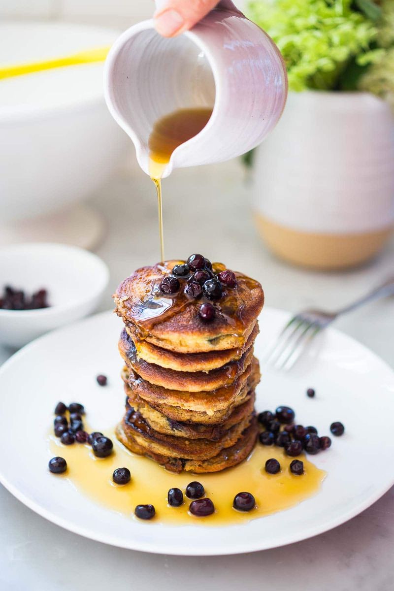 Almond Flour Pancakes with Fresh Berries