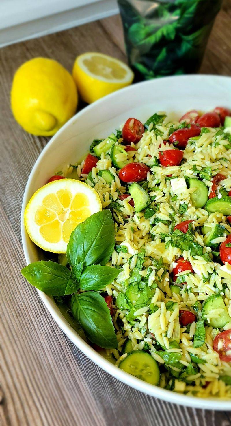 Lemon Basil Orzo Salad