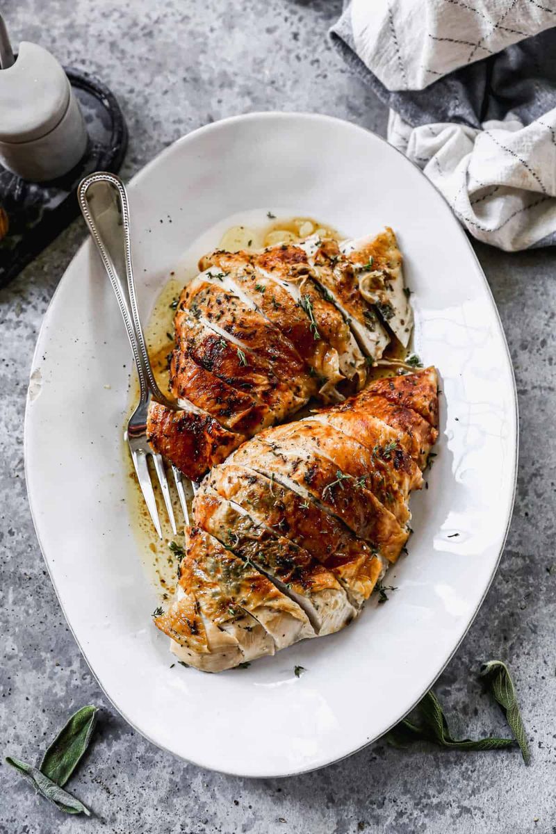 Fold in Half a Cup of Cooked Chicken or Turkey