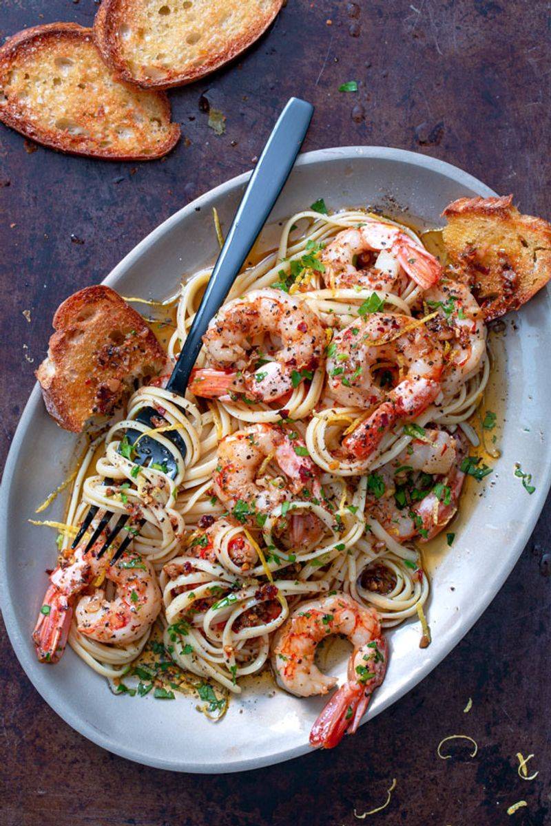 Shrimp Scampi with Spaghetti