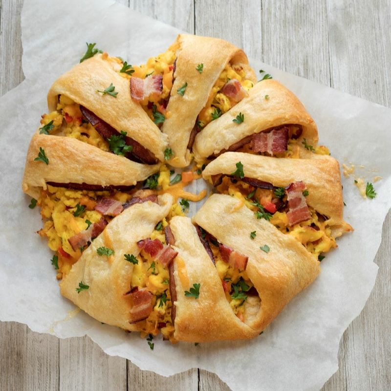 Breakfast Ring with Eggs and Sausage