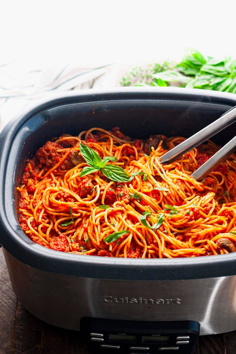 Pasta Cooked in the Slow Cooker