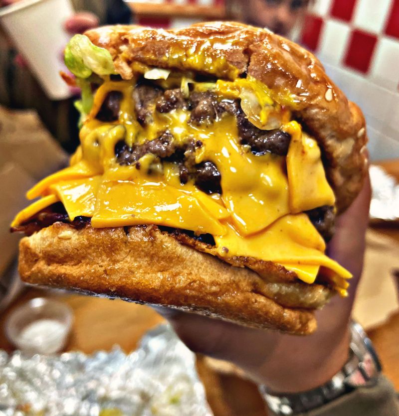Five Guys Bacon Cheeseburger