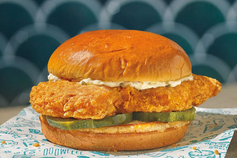Popeyes Cajun Flounder Sandwich