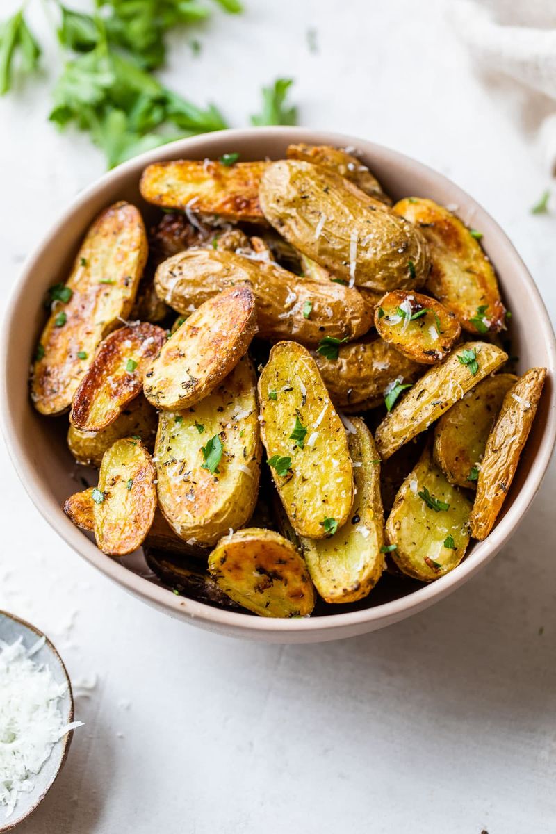Roasted Fingerling Potatoes with Dijon Mustard Glaze