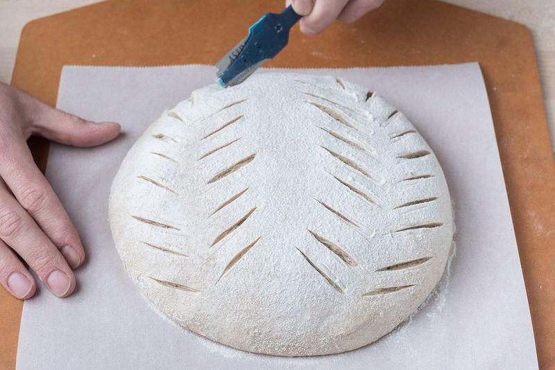 Not Scoring the Dough Before Baking