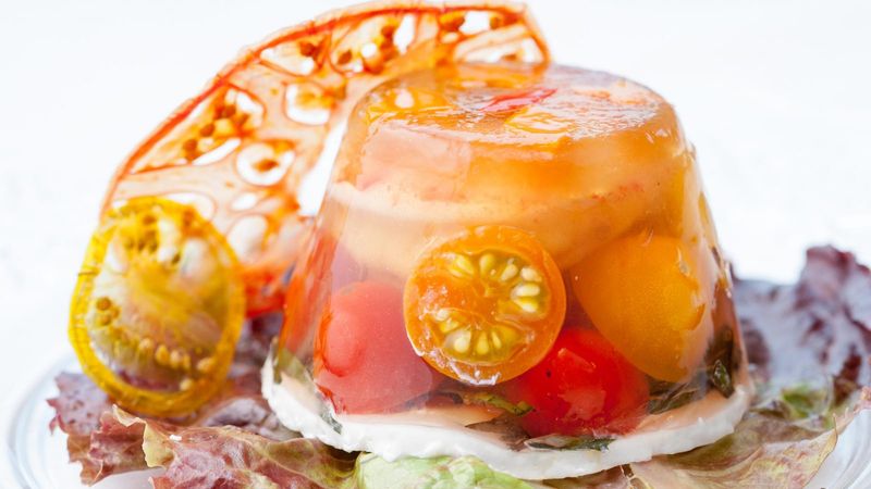 Jell-O Aspic with Meat or Veggies