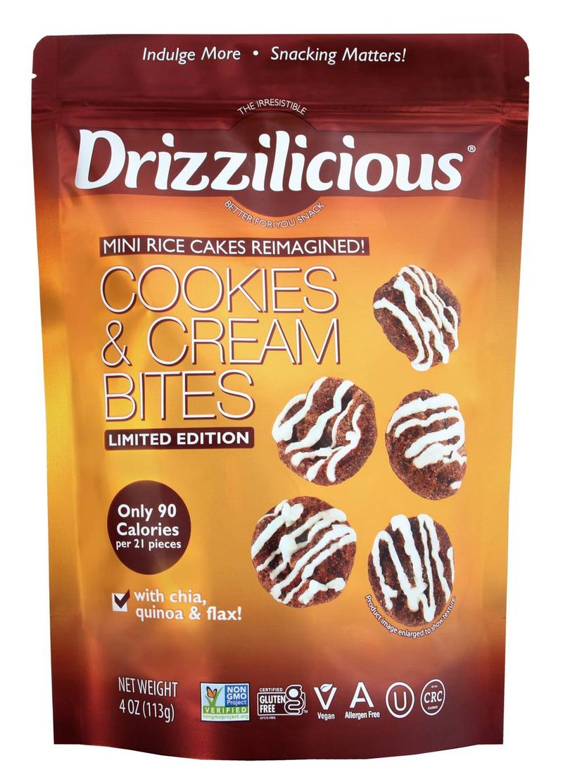 Rice Cakes with Chocolate Drizzle