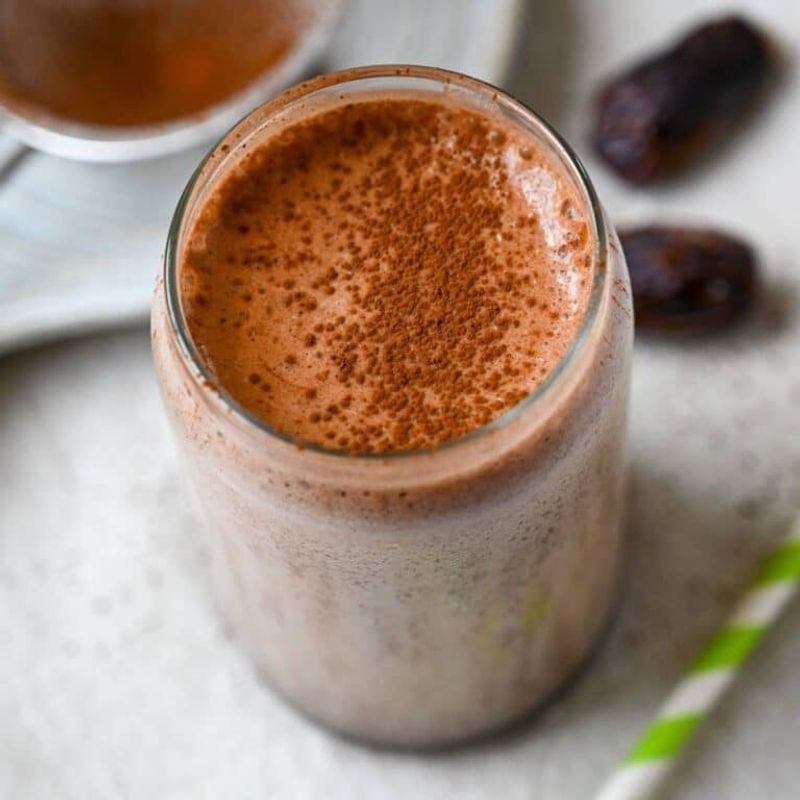 Date Sweetened Chocolate Almond Smoothie