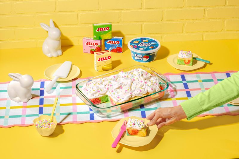 Jell-O Poke Cakes with Artificial Flavors
