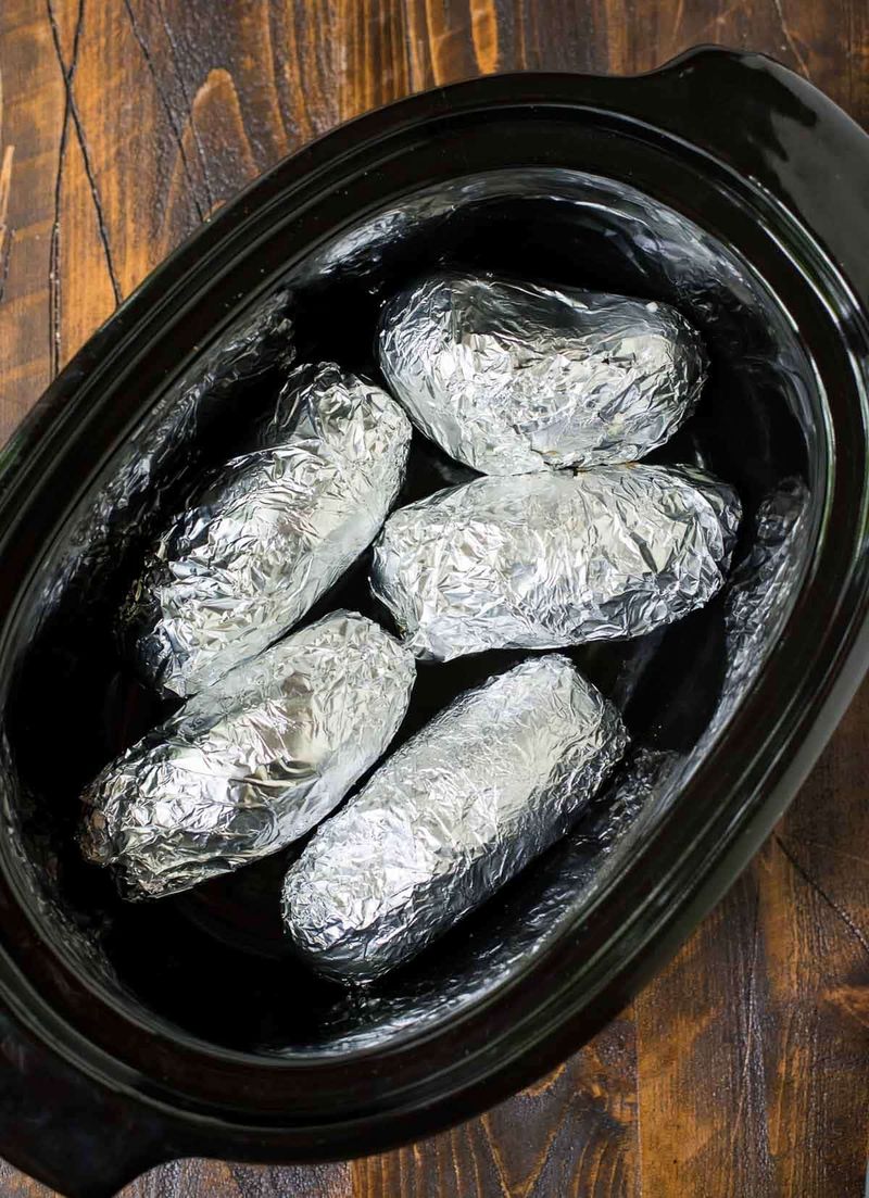 Slow Cooker Baked Potatoes