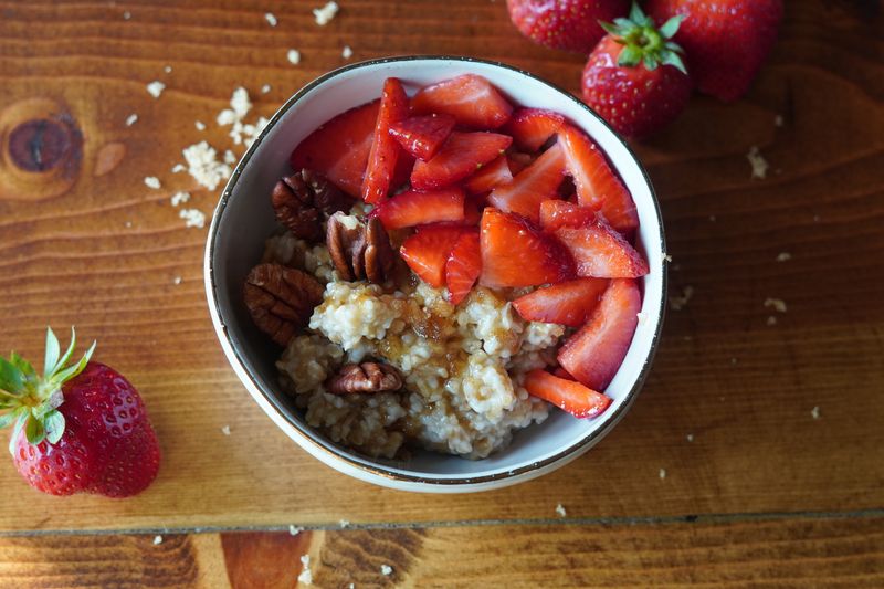 Panera Steel Cut Oatmeal with Strawberries and Pecans