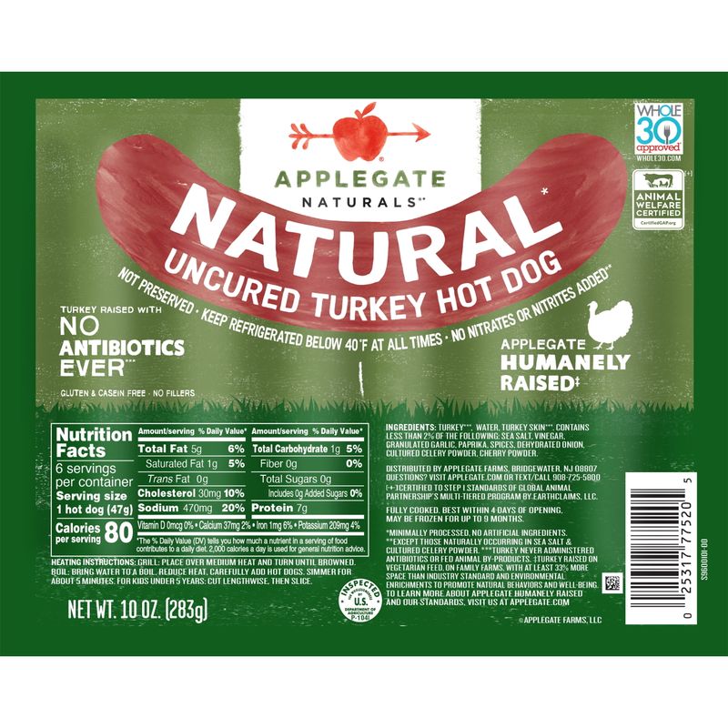 Applegate Natural Uncured Turkey Dogs
