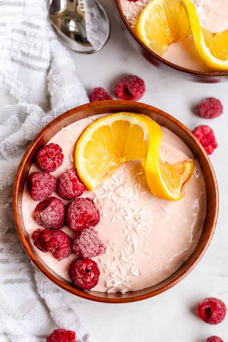 Cottage Cheese with a Few Raspberries