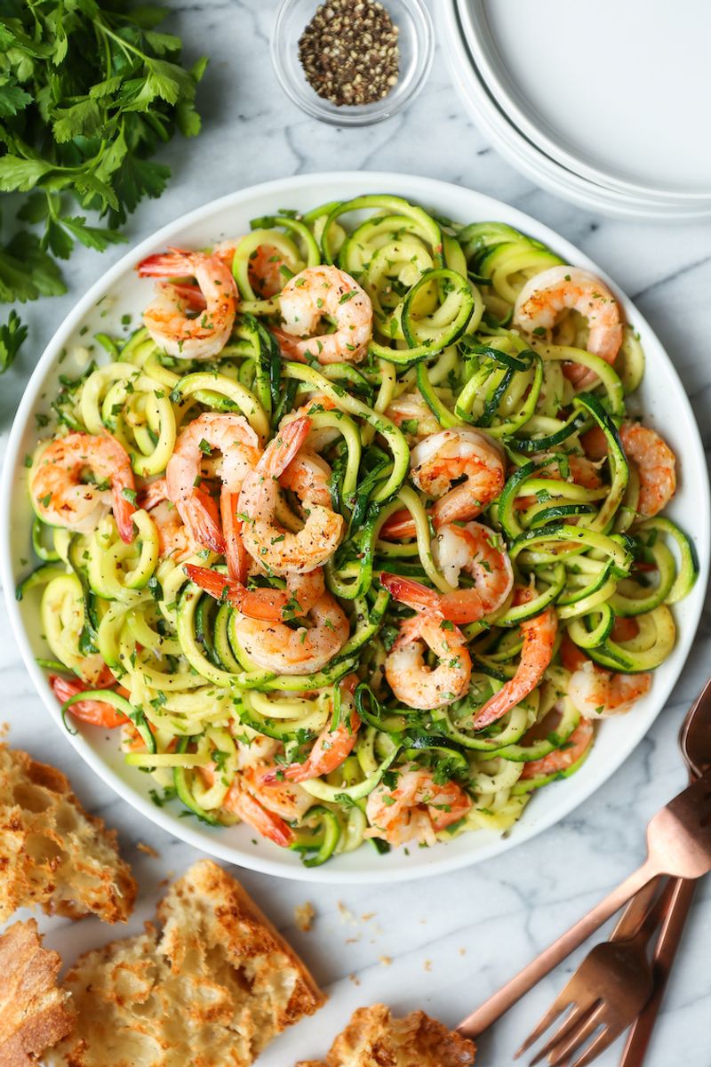 Zucchini Noodle Stir-Fry with Shrimp