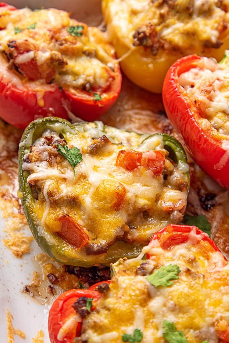 Stuffed Bell Peppers with Ground Turkey