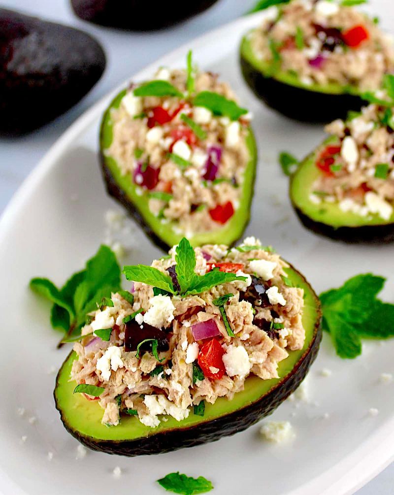 Tuna-Stuffed Avocados
