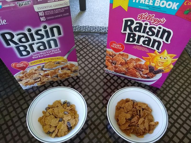 Millville Raisin Bran (vs. Kellogg’s Raisin Bran)