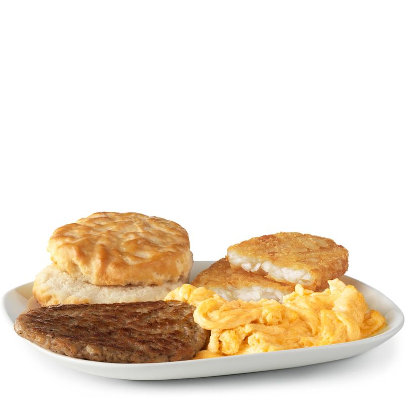 Scrambled Eggs from Full Breakfast Platter