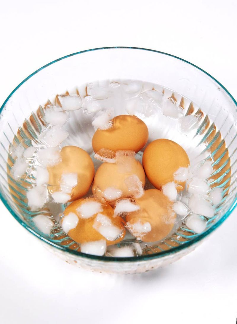 Fact: Shocking eggs in ice water really does help
