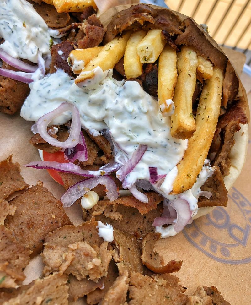 Overloaded Chicken Gyros with Fries Inside