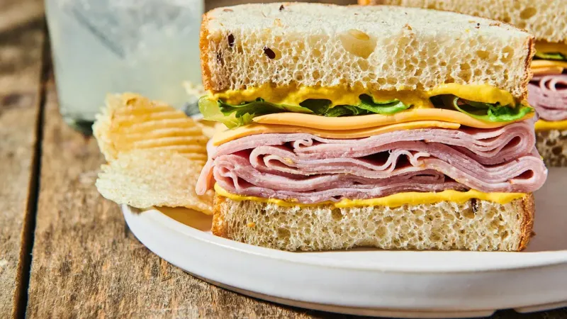 Ham and Mustard Sandwich