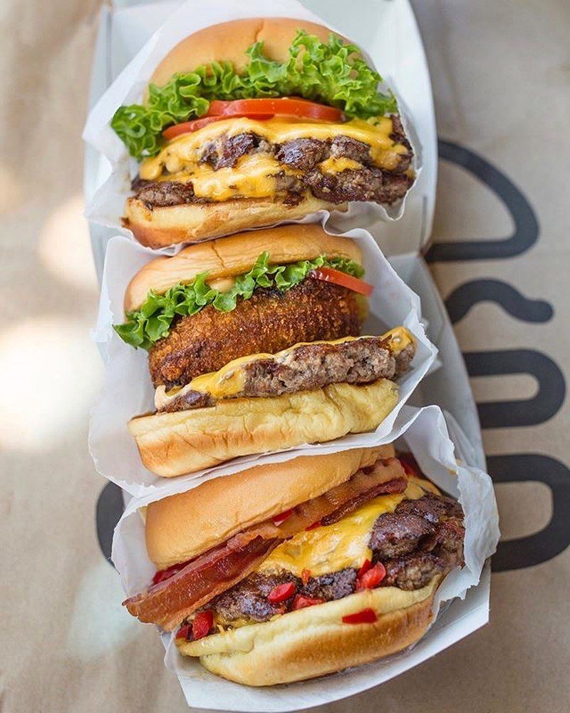 Shake Shack Double SmokeShack with Fries and a Shake