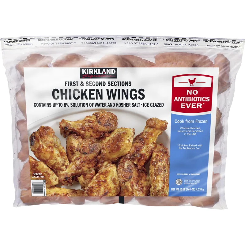 Kirkland Signature (Costco) Chicken Wings (Plain, Fully Cooked)