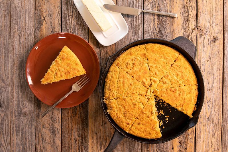 Dry Cornbread (No Buttermilk or Butter)
