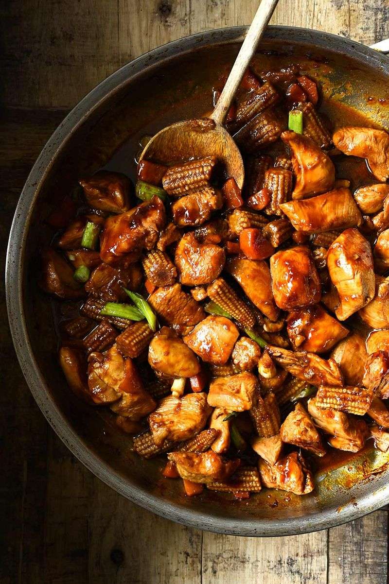 Gochujang Sauce + Stir-Fry Veggies + Pre-Cooked Chicken