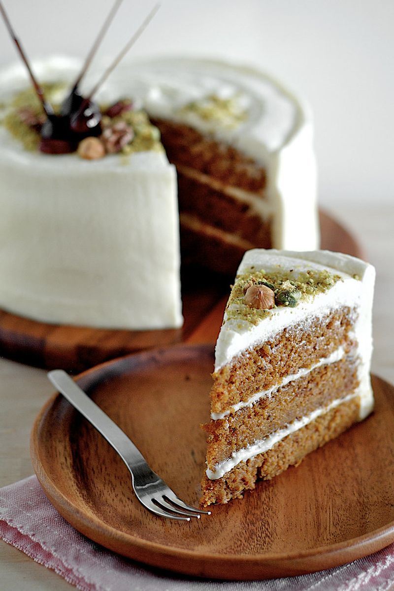 Carrot Cake with Maple Cream Cheese Frosting