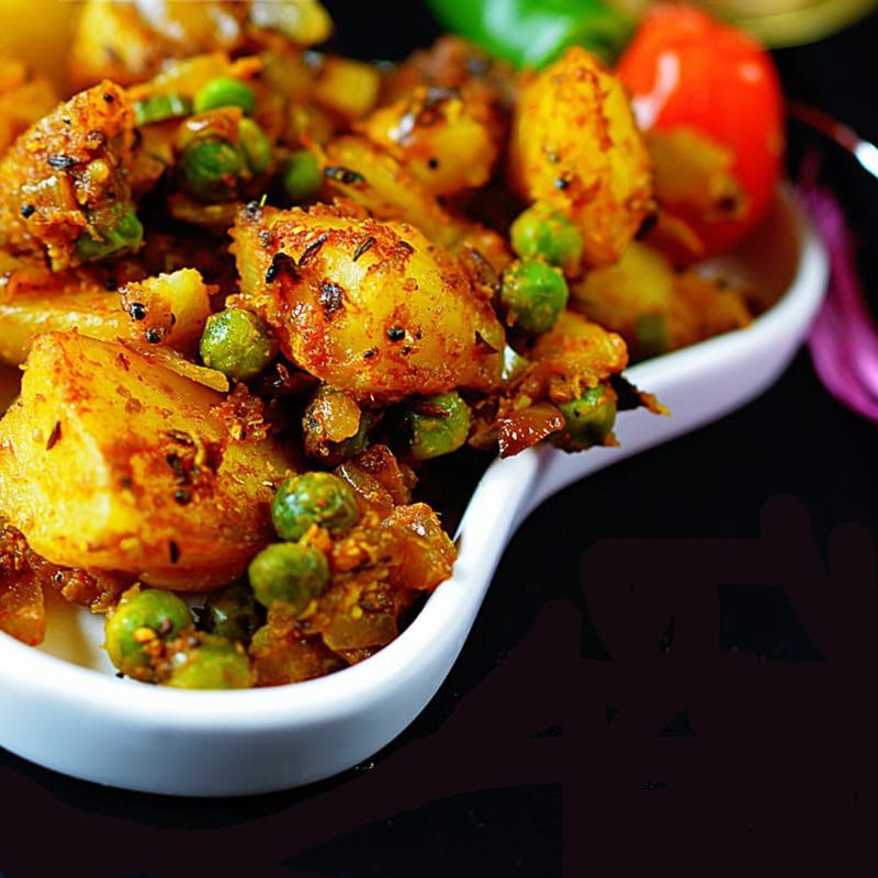 Curried Potato and Pea Stir-Fry
