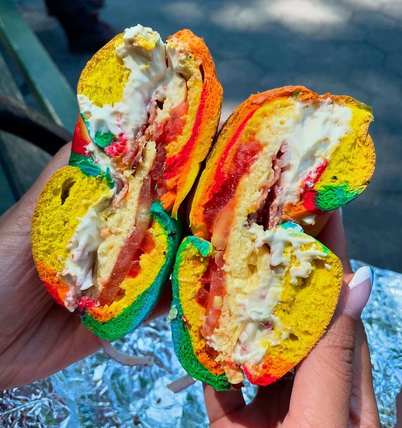 Rainbow Bagels