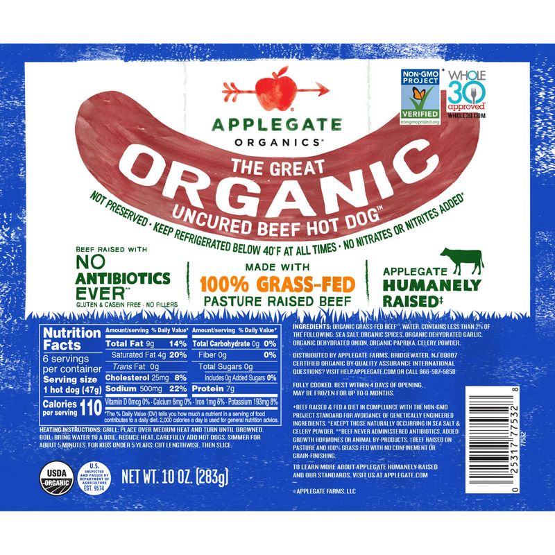 Applegate Natural Uncured Beef Hot Dogs