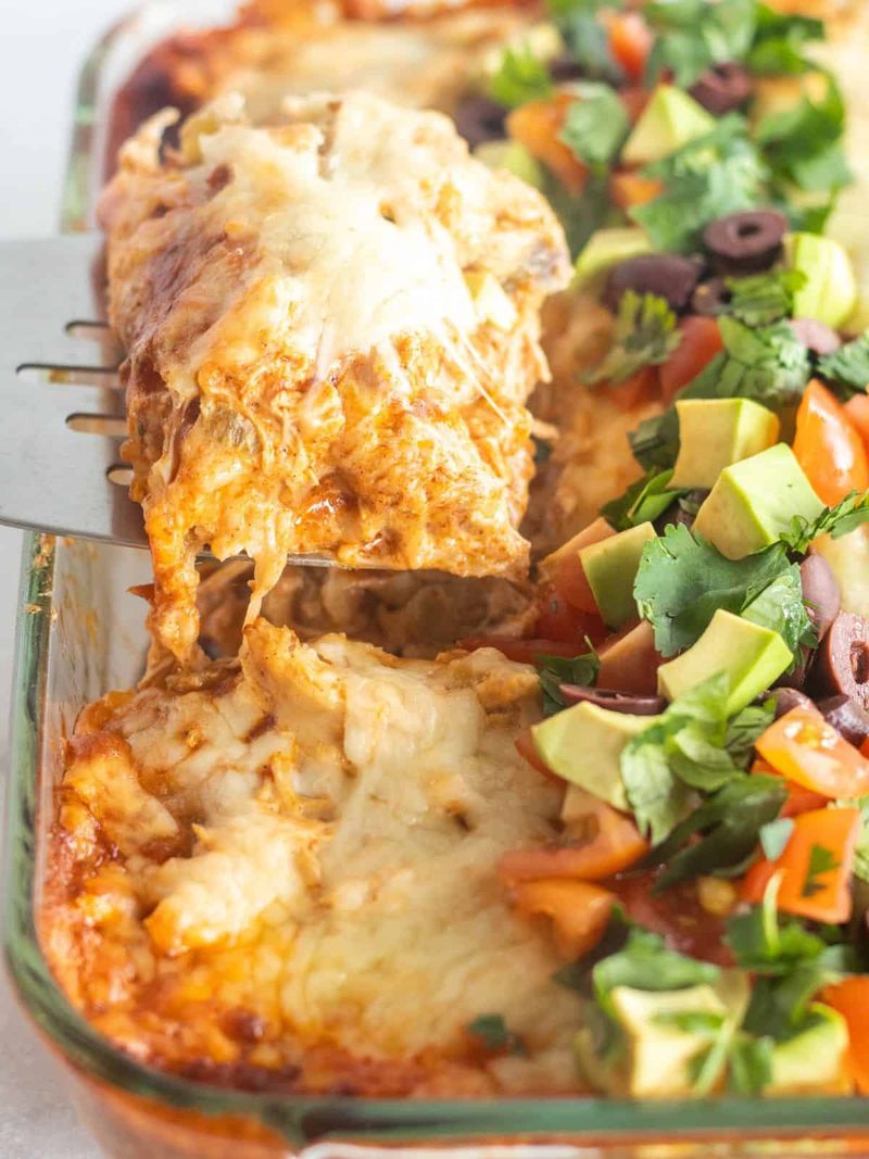 Chicken Enchilada Casserole (Tortilla-Free)