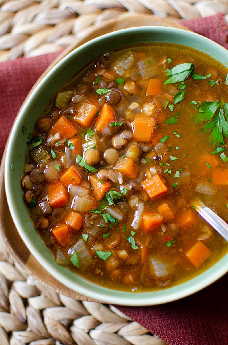 Slow Cooker Mediterranean Lentil Soup