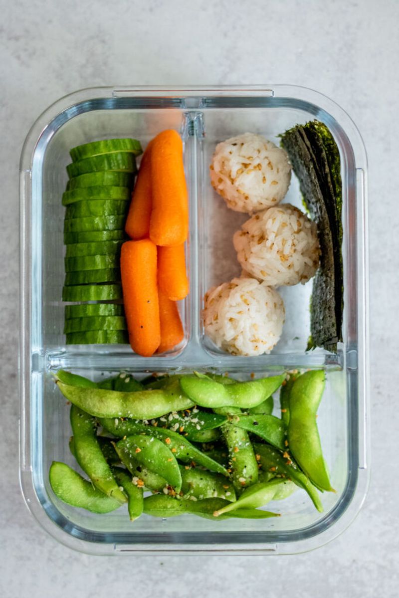 Edamame and Baby Carrot Bento Box