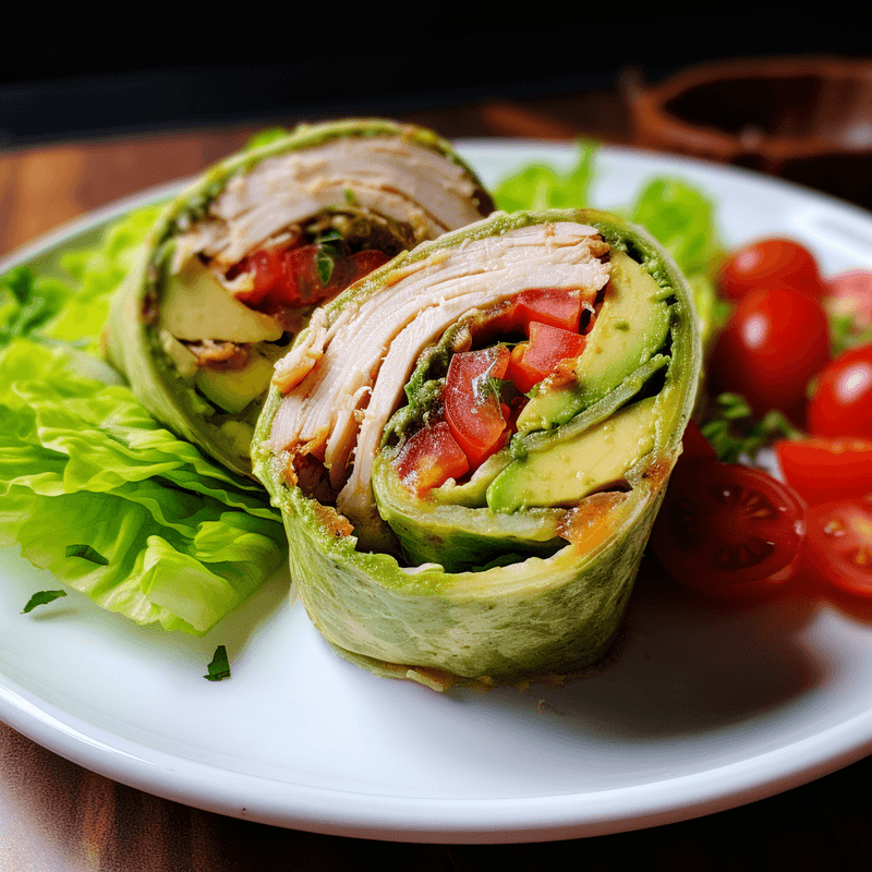 Turkey Lettuce Wraps with Hummus and Veggies