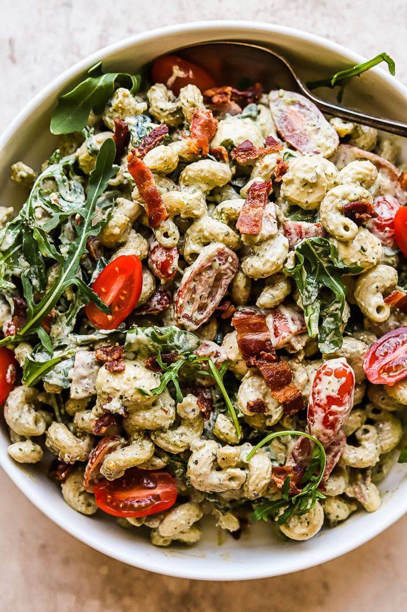 Pasta Salad with Pesto & Sun-Dried Tomatoes